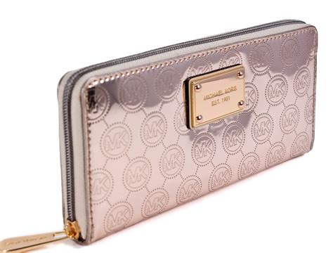 michael kors black wallet with rose gold|Michael Kors continental wallet outlet.